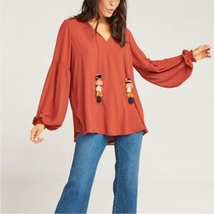 Show me Your Mumu Jelina tassel top Burnt Orange M